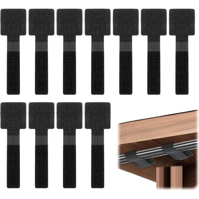 10/50/100Pcs Ties Fastening Wire Reusable Cable Organizer Cord Rope Holder Self Adhesive Adjustable Organizer Strap Desk Management