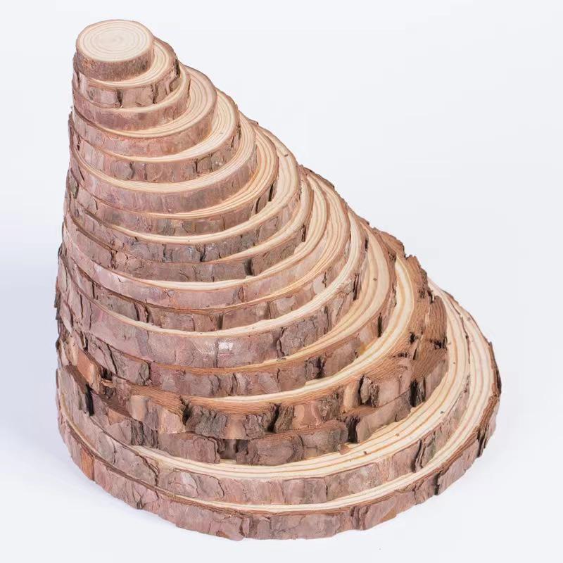 Raw Pine Wood Slices for DIY Hand-Painting and Kindergarten Crafts