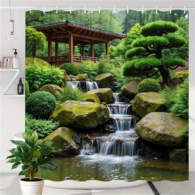 Zen Garden Shower Curtain- Multi-Style Bath Decor, Perfect for Those Who Love Nature-Inspired and Practical Designs