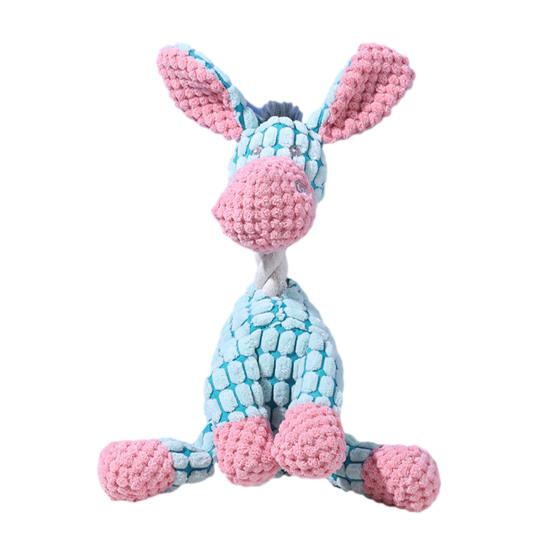 Dogs Indestructible Plush Toy Stuffed Animal Squeaky Chew Toy Puppy Teething Toy for Small Medium Large Dogs Aggressive Chewers