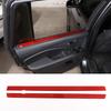 For Honda Pilot 2015-2019 Red Soft Carbon Fiber Air Vent Frame Vanity Mirror Cover Interior Decorative Sticker Auto Parts X12