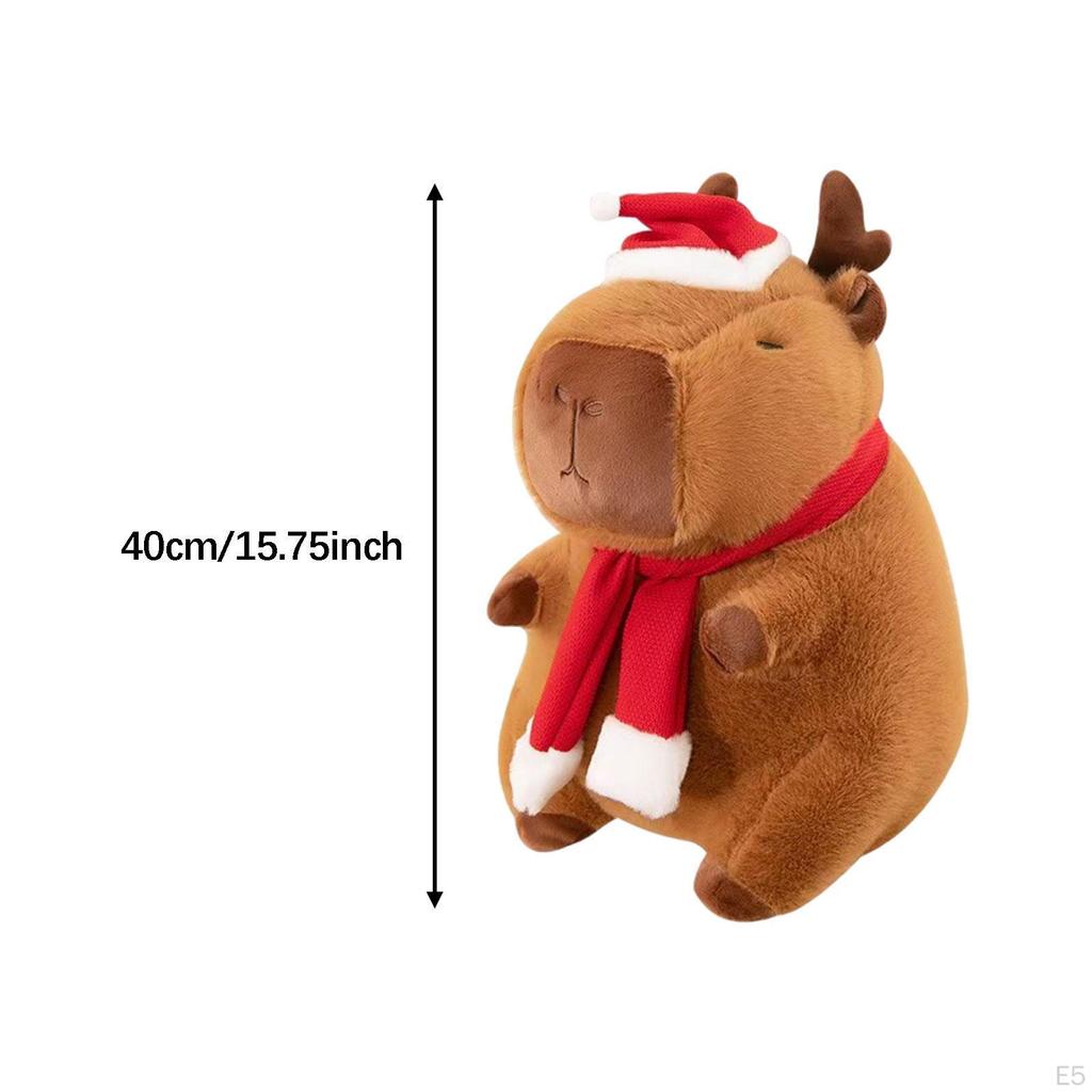 Capybara Toy Figure Lovely Sofa Ornament Soft Stuffed Animal Xmas Party Favors Hugging Toys for Boys