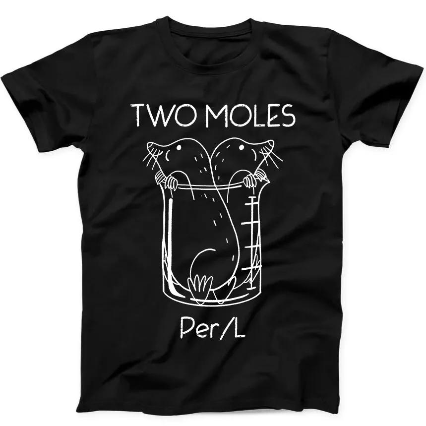 Two Moles Per Liter Chemistry Science Avogadro's Day Gift Tee Black T Shirt 131