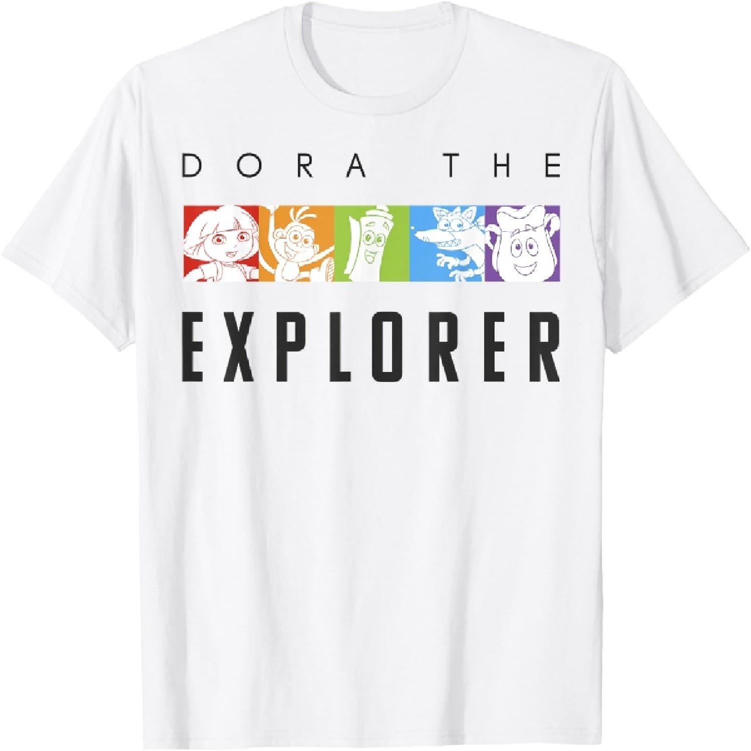 Dora the Explorer Rainbow Boxes T-Shirt XXXXXL белый