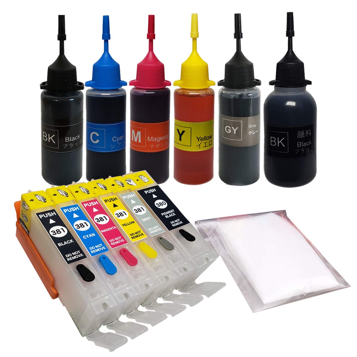 

Warranty Compatible Canon XL Refill Cartridges for PIXMA 3-Year BCI-380/BCI-381 TS8430/TS8330/TS8230/TS8130 (6-Color Set)