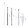 6-Piece Stainless Steel Spiral Ear Pick Set, Ear Cleaning Tool Kit (as shown in picture) Set A with Brush