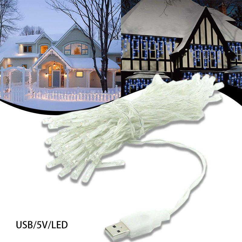 Usb Led String Of Lights With Meteor Shower Effect For Christmas And Holiday Decor