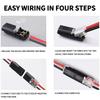 50 Pair Connector 2P - Solder-Free Strip-Free Insulation Piercing Terminal Block, Quick Disconnect Plug for LED Cable