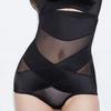 High Waist X Cross Mesh Sheer Tummy Control Hip Lifting Seamless Body Shaping Briefs
