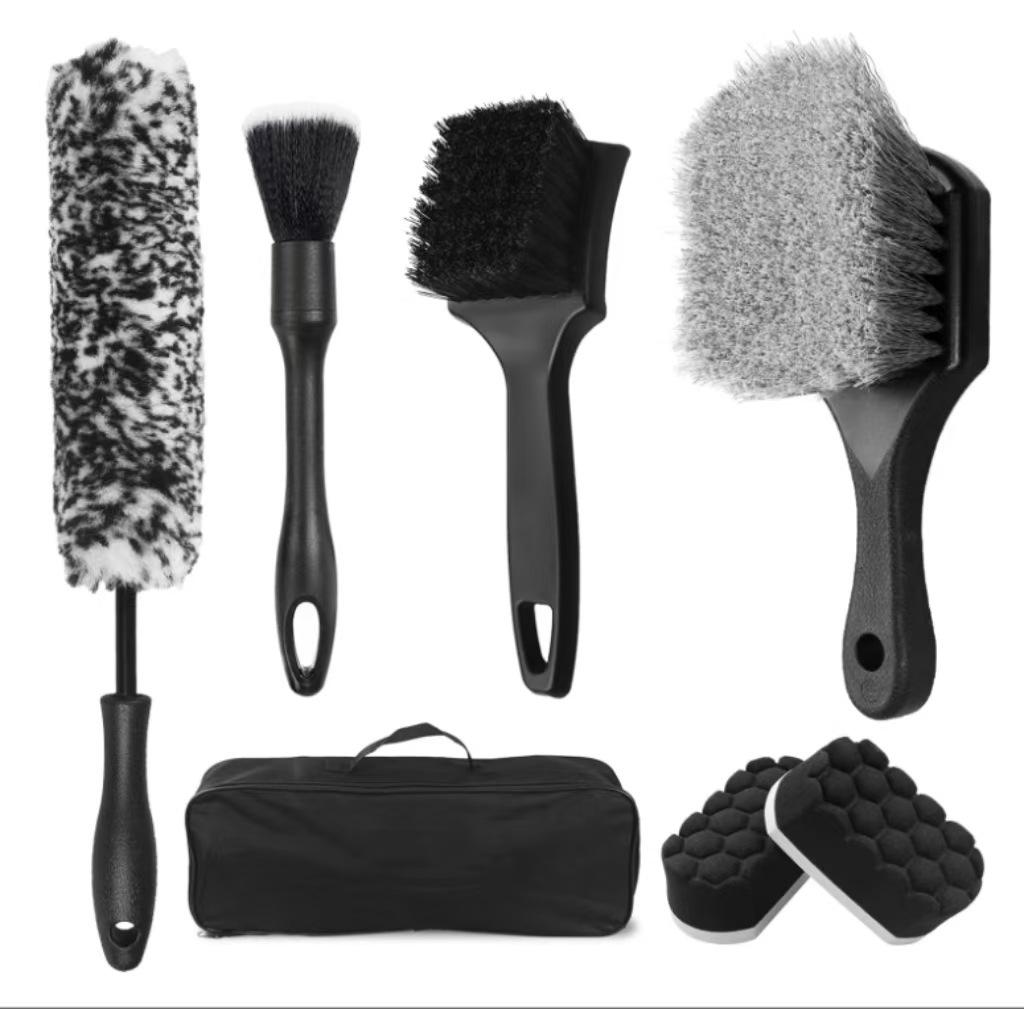 9-Piece Car Cleaning Set: Wheel Brush, Tire Brush & Wash Mitt for High-Performance Cleaning