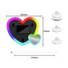 New Car Solar Triangle Window Heart-shaped Light Suction Cup LED Ambient Light  Wiring Free Atmosphere Neon Light Interior Parts