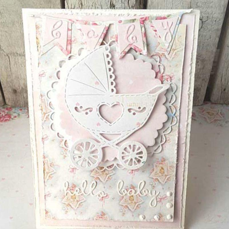 for Creative Cute Baby Carriage Metal Cutting Dies Stencil DIY Scrapbooking Embossing Tool DIY Paper Cards Album Decor top sale