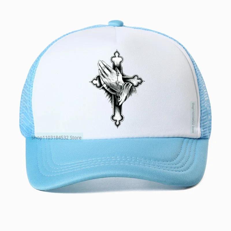 

Enjoy Jesus Christ The Real King Christian Funny Hip hop hat Unisex Faith Prayer Graphic Baseball Cap Mesh Breathable hats Adjustable