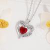 Heart-Shaped Diamond Pendant Necklace with Birth Month Accent