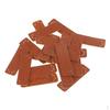 20pcs Embossed Synthetic PU Leather Label Handmade Tag Craft For Garment Bag