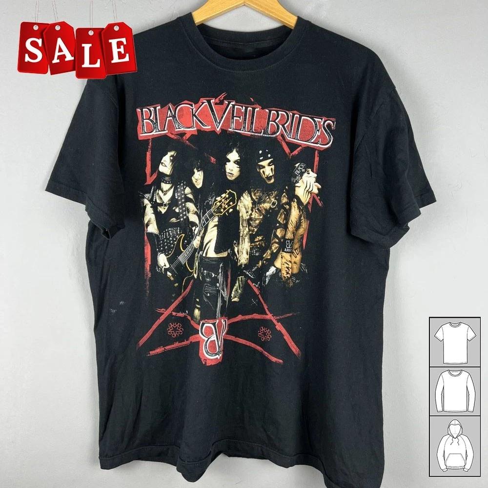 Новая черная футболка Black Veil Brides y2k, хлопковая, унисекс, все размеры, UH98 XL