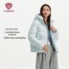 Tanboer Women's Hooded Short Down Jacket