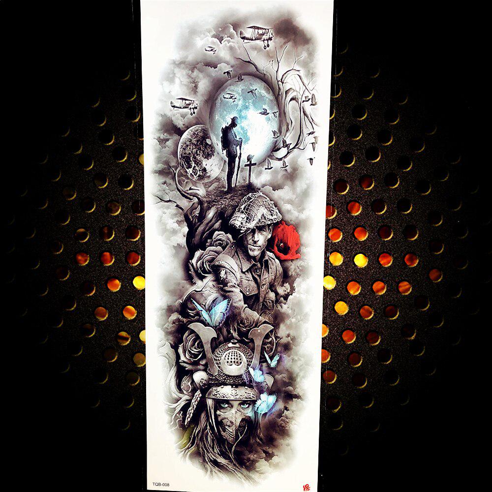 Full Arm Robot Temporary Tattoo Sticker Fake Black Long Maori Totem Tattoos For Men Women Body Art Arm Legs Sleeve Tatoo Sticker For Holiday