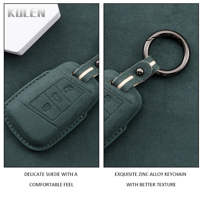 Leder Autoschlüsselanhänger Hülle Schale Fob Für Vw Volkseagen Passat B8 Magotan Für Skoda Superb A7 Kodiaq Seat Schlüssel Zubehör