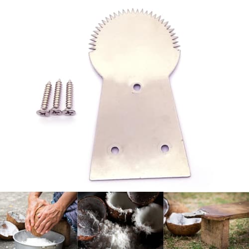 Mooninja Coconut Grater Scraper Shredder Blade Head Manual Kitchen Stainless Steel with 3 Screws
