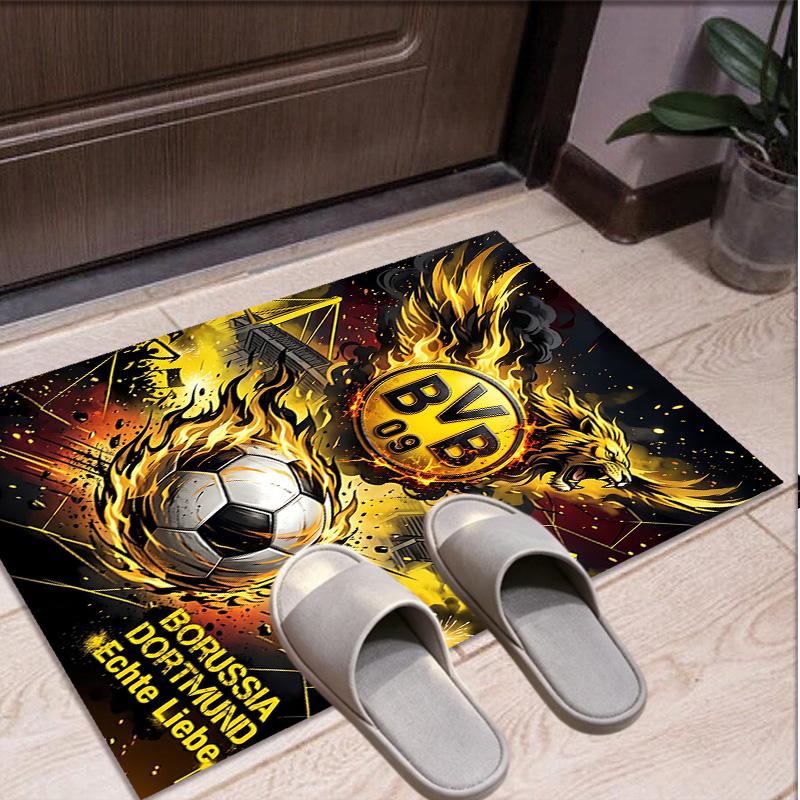 Borussia DortmundBVB Pattern Rug, Indoor/Outdoor Mat, for Picnic, Gameroom, Bedroom, Office, Living Room, Home Decor Carpet, Birthday Gift