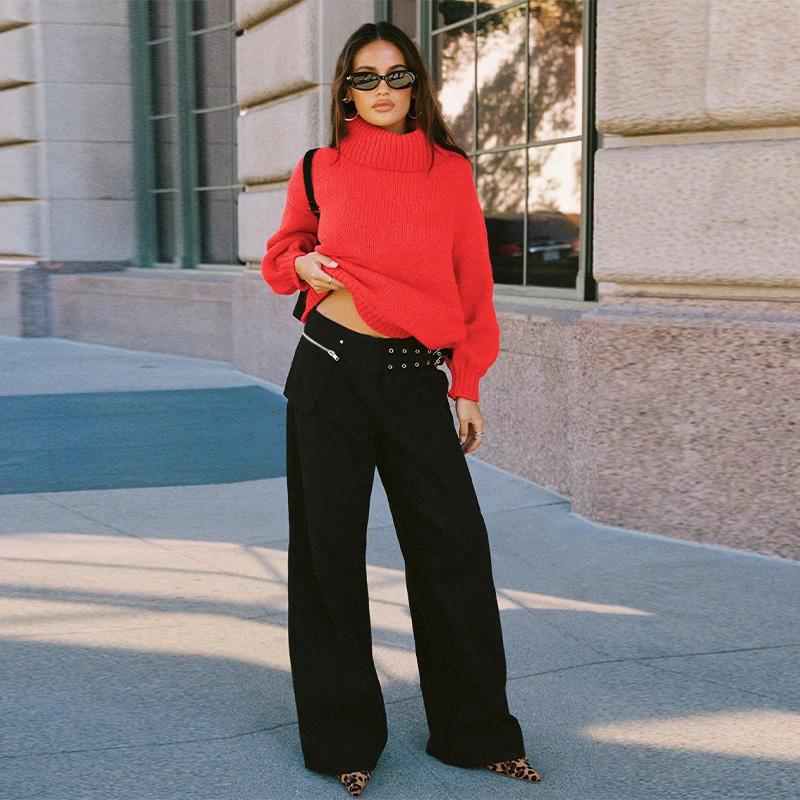 

Винтажные женские джинсы с двойным поясом, брюки с низкой посадкой, прямые, с мешковатыми карманами, джинсовые брюки, волочащиеся по улице, потертые женские брюки S чёрный