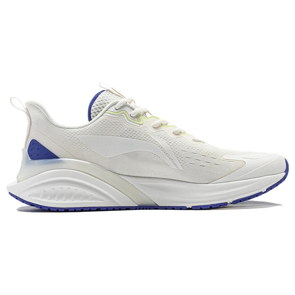 Li Ning Starry Cloud Slip Resistant Abrasion Resistant Low Top Running Shoes Men's White Blue Orange ARST059-4