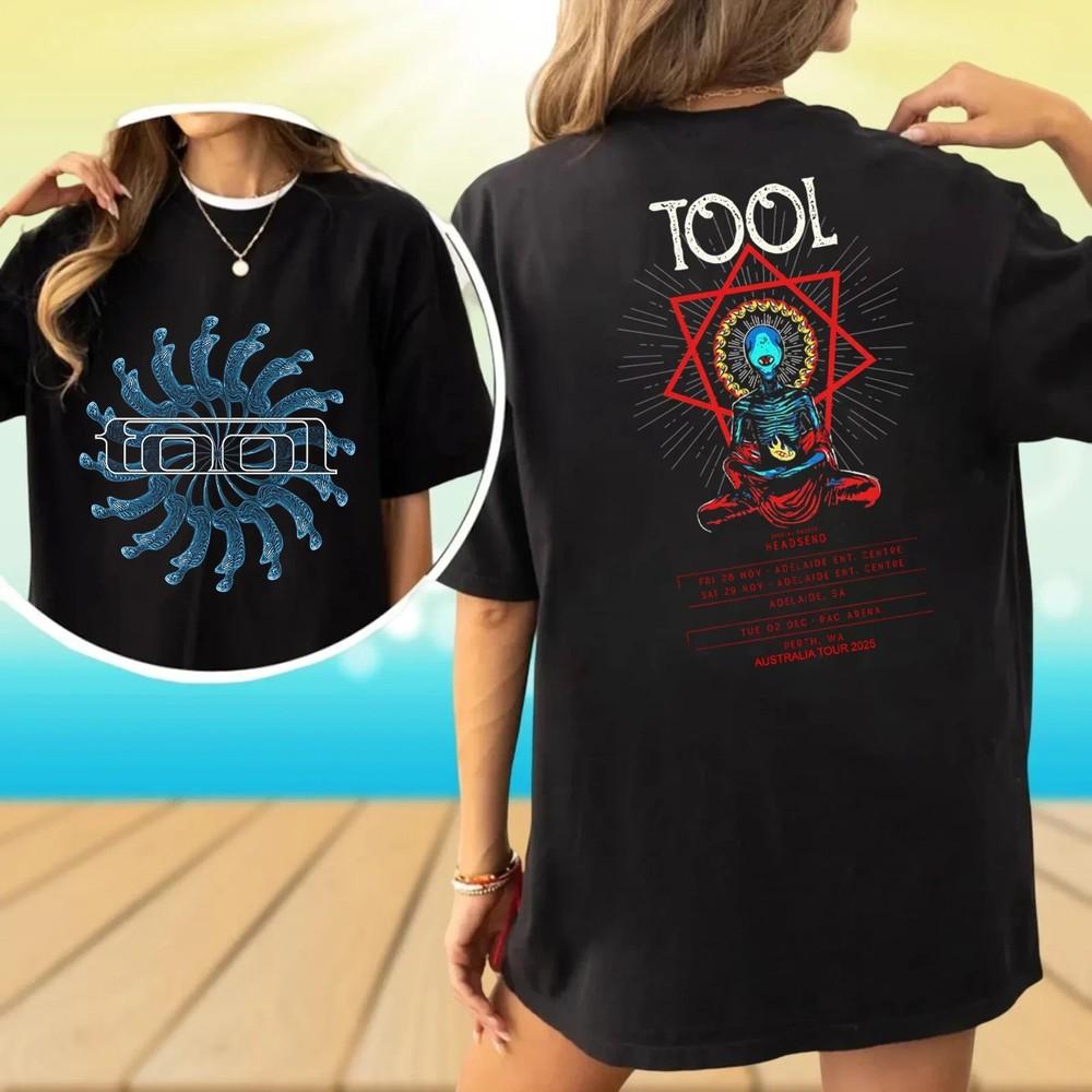 Tool Tour Australia 2025 Unisex Tshirt Tool Band Tshirt Unisex T-Shirt L