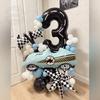 84pcs Racing Car Theme Tire Car Foil Balloon Set Checkered Flag 1-9st Years Old Boys Birthday Party Decorations Baby Shower 2026
