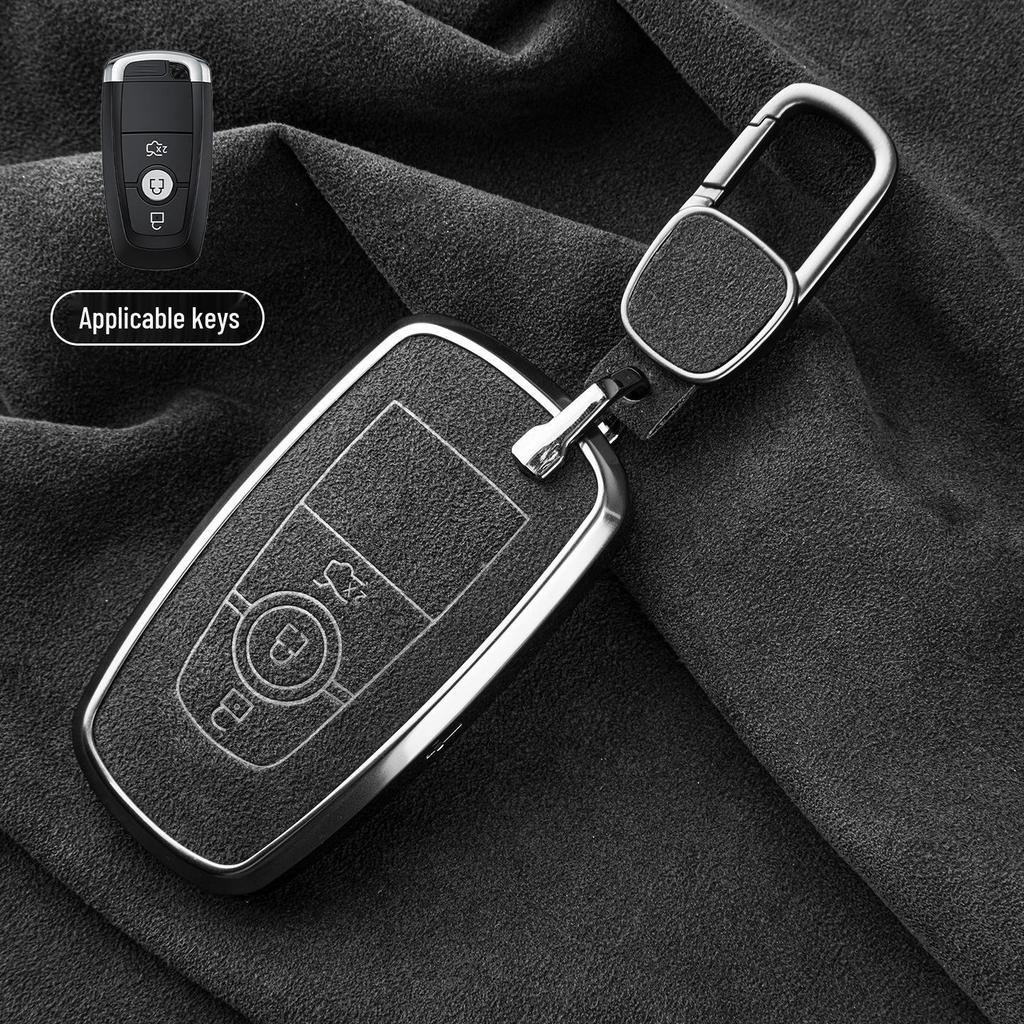 Premium Sheepskin Key Cover for Ford Explorer ST, Edge L, Mondeo EVOS