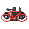Vintage Flip Desk Clock Bike Shape Retro Mechanical Battery Powered Gear Operated Timer Reminder