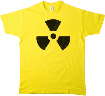 RADIOACTIVE VINTAGE SYMBOL T-Shirt Mens Womens Tees Top - Big Radiation Bang Strahlung Logo Theory