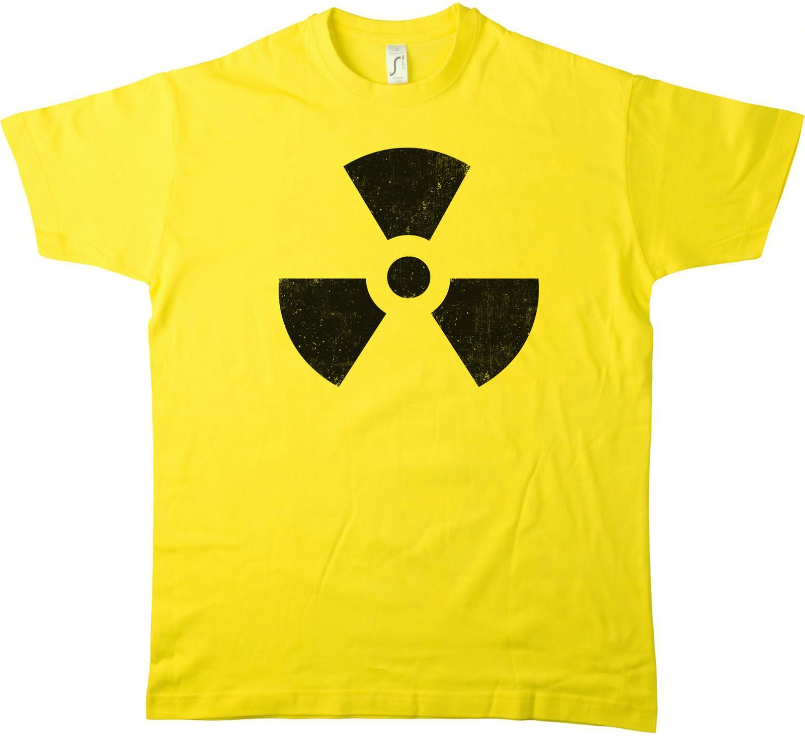 

RADIOACTIVE VINTAGE SYMBOL T-Shirt Mens Womens Tees Top - Big Radiation Bang Strahlung Logo Theory M
