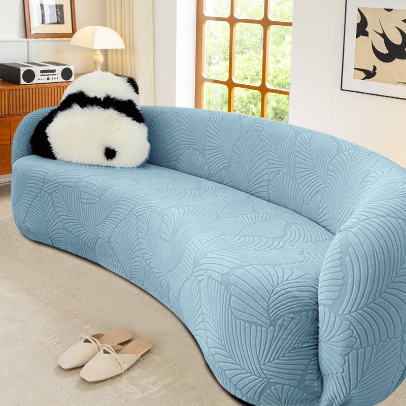 

Stretch Semi Circle Curved Couch Slipcover, Shaped Semi-Circular Curved Sofa Cover for Living Room, Washable Couch Slipcover S 90-140cm