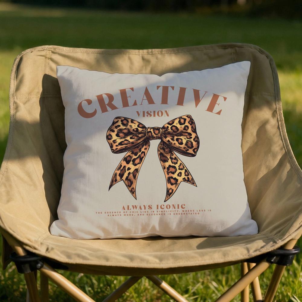 Korean Trendy Bow Cushion Cover Soft Reversible  Durable Pillow Cover  MultiScene Use for Home  Car Daily Comfort