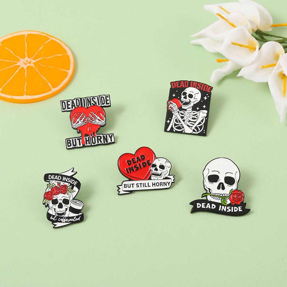 Skull Female Ghost Halloween Enamel Pins Women Scarf Pins Korean Style Brooch Clothes Decor