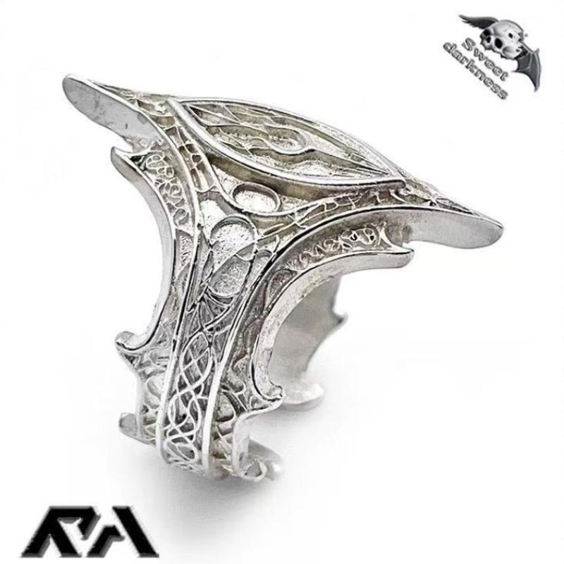 Vintage Personalized Irregular Pattern Gothic Style Open Ring Men Women Jewelry Party Accessries Gift