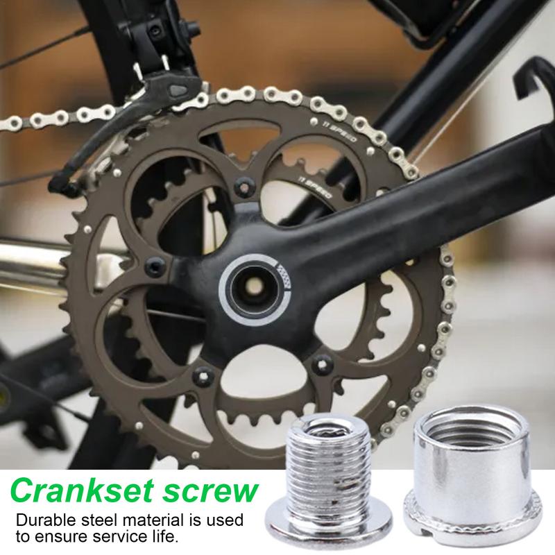 Crank Screws Bike Steel Chainring Screws Bike Accessories Bicycle Crank Fixing Bolt Lightweight Sturdy For Mountain Bikes