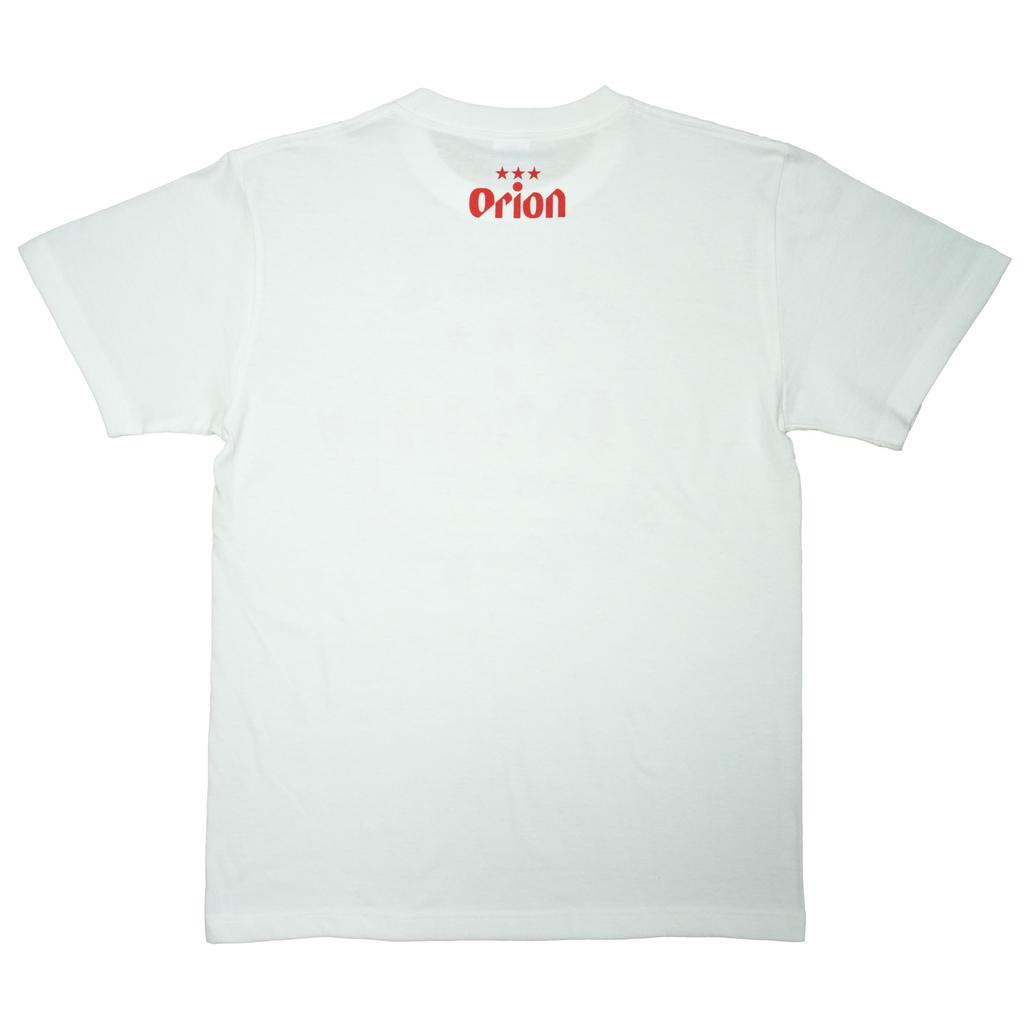 Orion Bier Baumwoll-T-Shirt, Weiß und Schwarz, mit Tassen-Logo, Okinawa, Unisex, Lokales Design, Orion T-Shirt (XL, Weiß)