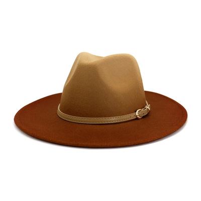 Western Cowboy Hat for Women Roll-up Wide Brim Elegant Lady Fascinator Vintage Sombrero Anti UV Jazz Cap Sun Hat