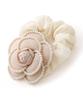 VINGTAINE Camellia and Pearl Elegant and Cute for Perfect for and Kindergarten Entrance Ceremonies Scrunchie, Adults, Weddings, Graduations,
