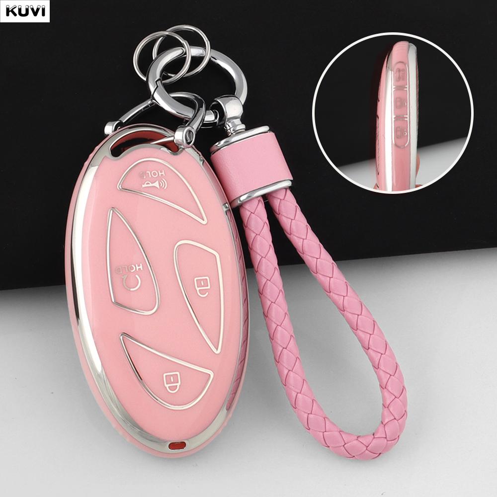 7 Buttons Tpu Style Car Key Case Cover Shell For Hyundai Kona Ev Grandeur Gn7  Keyless Protector Bag Keychain Accessories