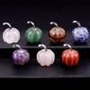 7-Piece Gemstone Mini Pumpkin Set - 20mm Chakra Healing Decor for Thanksgiving & Halloween