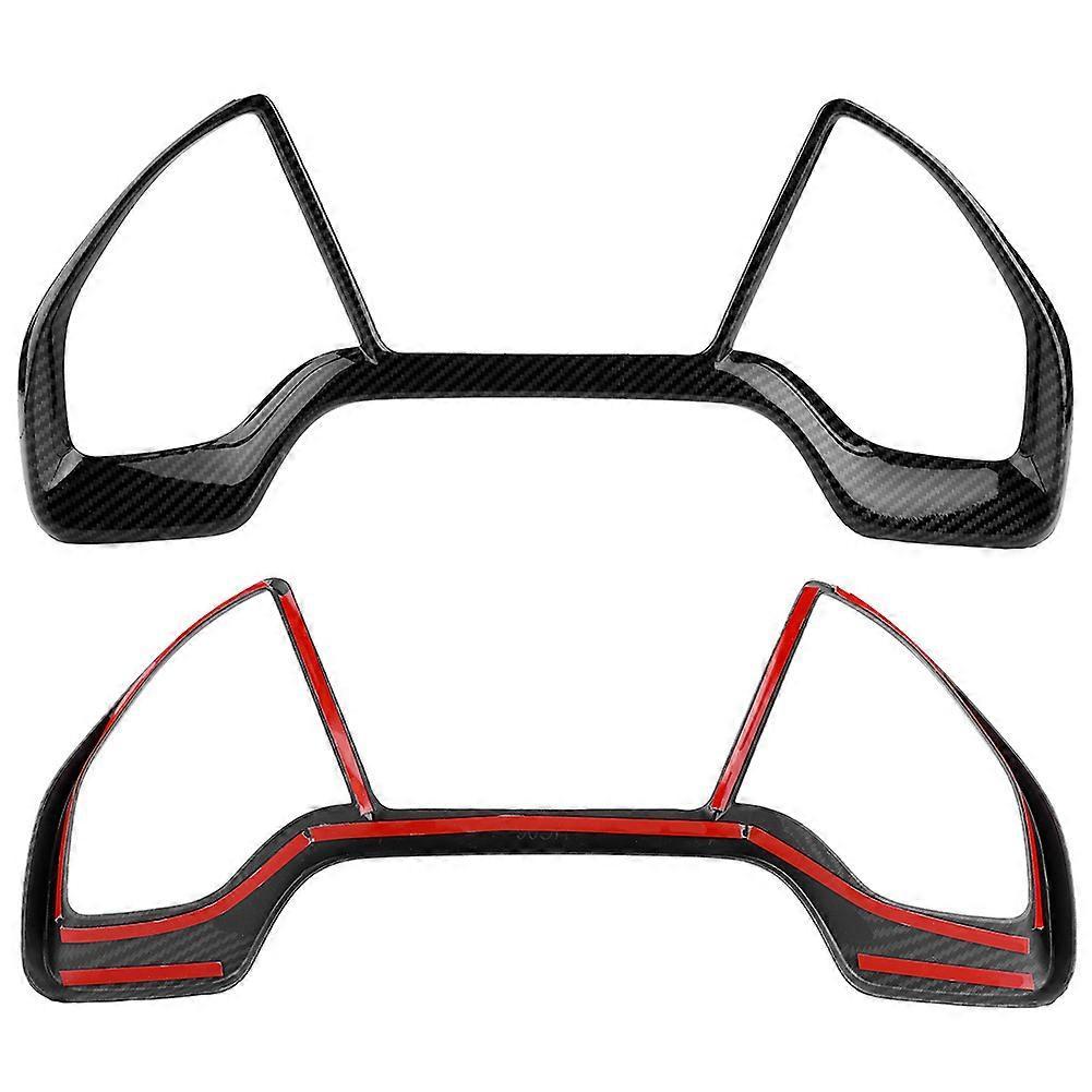 Car Dashboard Decorative Frame Dial Rings Trim for Honda Civic 10th 2016~2018 Black With Stripe