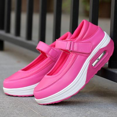 Dicke Sohle Damen Schuhe Neue Bequeme Freizeitschuhe Modische Mesh Sommer Outdoor Absatzsteigernde Krankenschwester Schuhe Flacher Boden