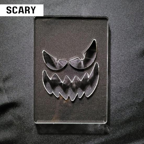 Halloween Pumpkin Face Stencils Decorative Painting Stencils Reusable Acrylic Drawing Template for DIY Pumpkin Carving Wood Wall Art Decor