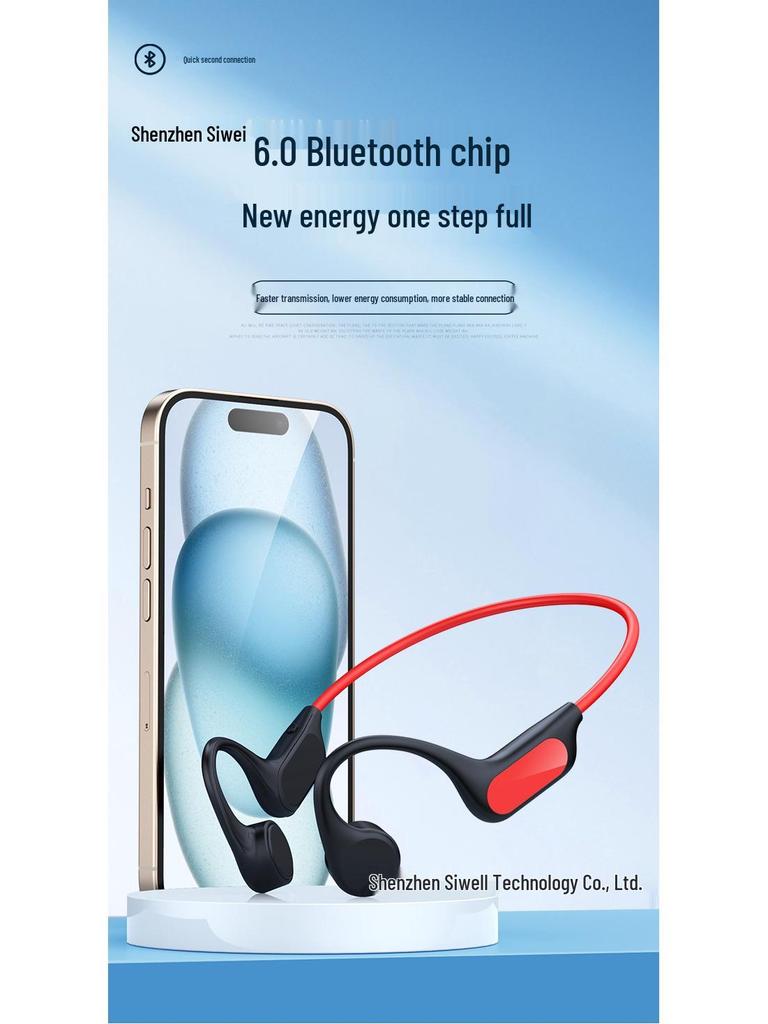Nowe wodoodporne słuchawki Bluetooth z otwartymi uszami, przewodnictwem kostnym