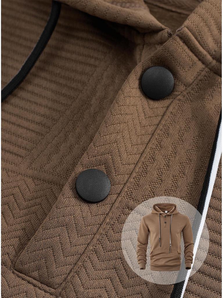 Men's Spring/Autumn Casual Solid Color Loose Pullover Hoodie