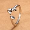 Cute Dachshund Dog Thai  Adjustable Rings Original Open Sausage Dog Pet Rings for Women Vintage Animal Jewelry
