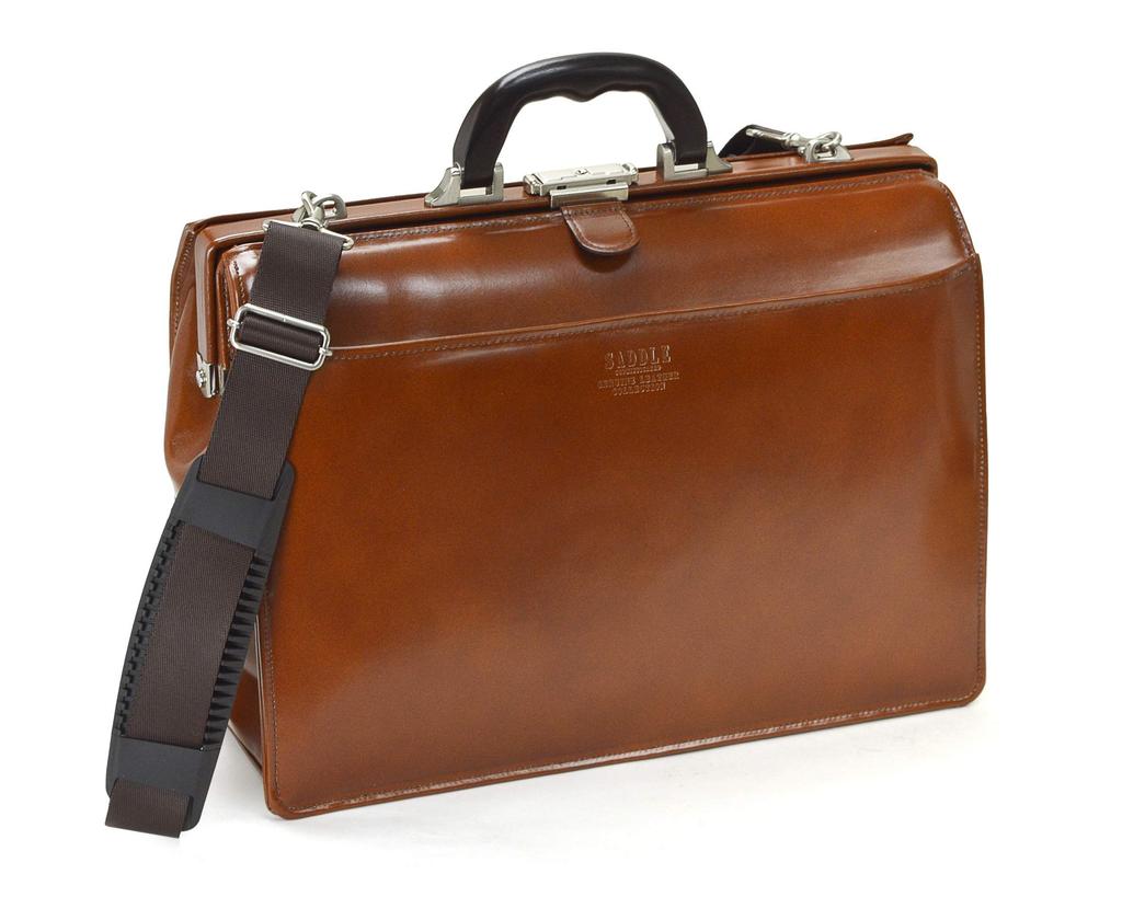 Dulles Bag Genuine Leather A4 Toyooka Bag Made In Japan Mouth Frame Business Bag 22304 Men's (08-Dark Brown)